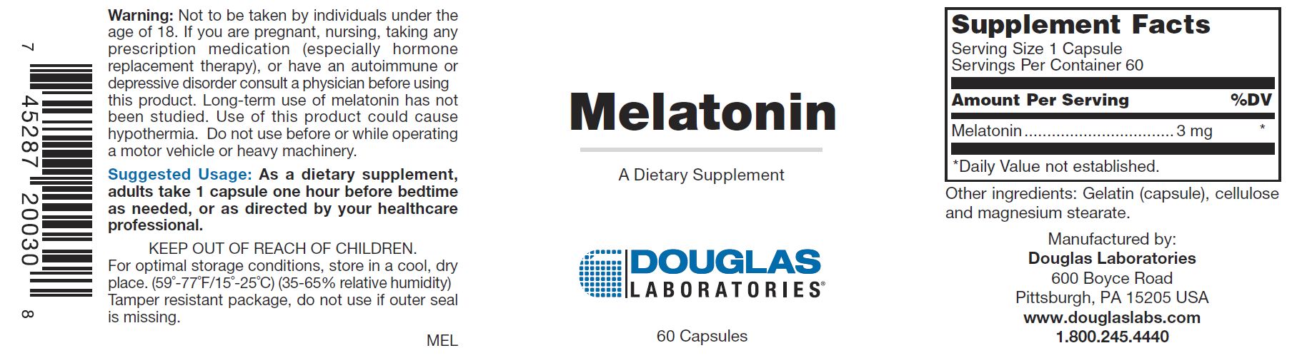 melatonin douglas labs