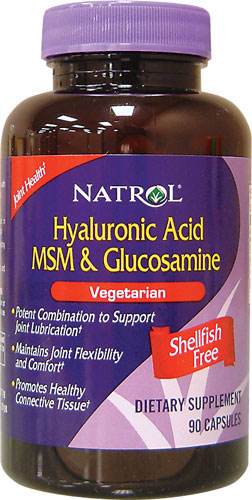 Natrol Hyaluronic Acid MSM/Glucosamine VEG - Click Image to Close