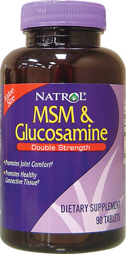 Natrol MSM/Glucosamine DBL Strength 500/500 MG