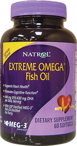 Natrol Omega Fish Oil, Extreme Lemon Flavored