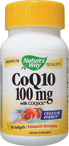 COQ10 100 MG, 30 Softgels - Nature's Way® - Click Image to Close