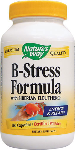 B-Stress w/Siberian Ginseng & Coenzymes 100 Capsules - Click Image to Close