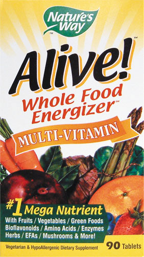 ALIVE! Whole Food Energizer w/Iron 90 Tablets - Nature's Way® - Click Image to Close