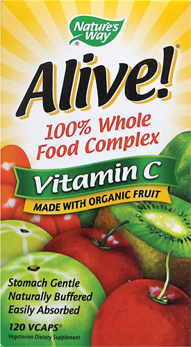 ALIVE! Whole Food Vitamin C 120 Vcaps - Nature's Way® - Click Image to Close