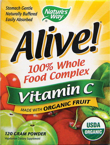 ALIVE! Whole Food Vitamin C Powder 120 Grams - Nature's Way® - Click Image to Close
