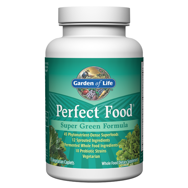 The Perfect Food® - Green Label - 75 Caplets - Garden of Life