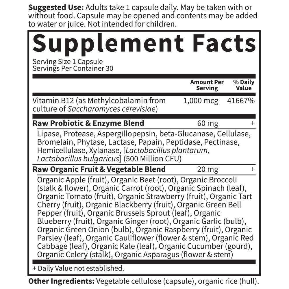 The Vitamin Code™ Vitamin B12 - 30 Capsules