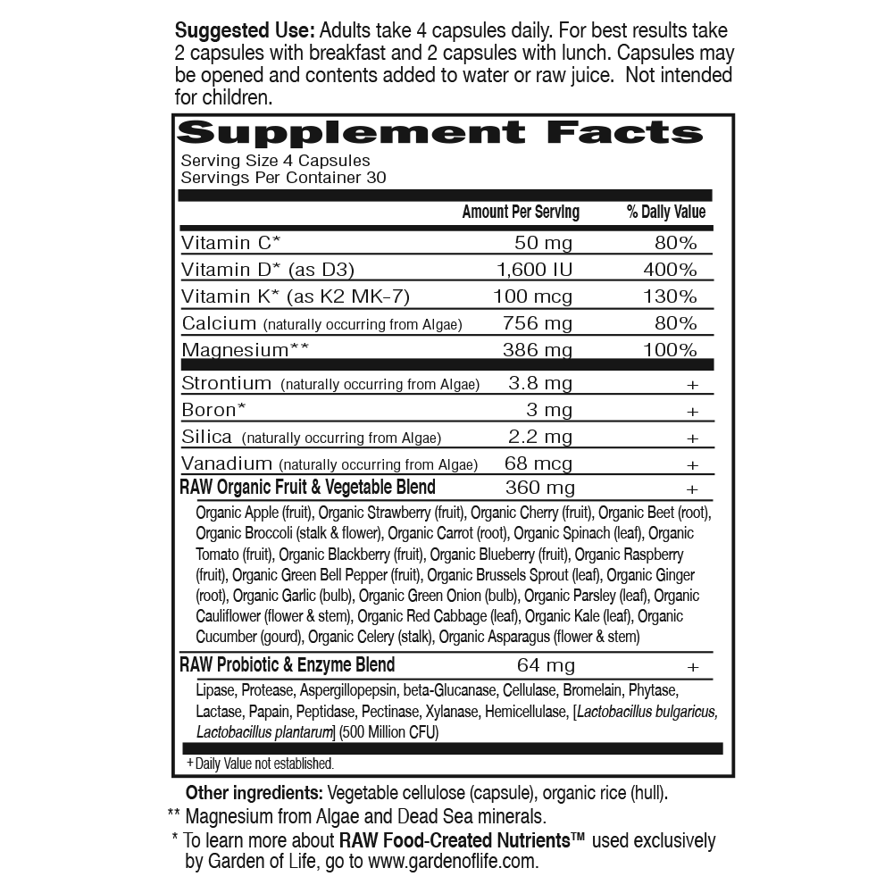 The Vitamin Code® RAW Calcium™ - 120 Capsules