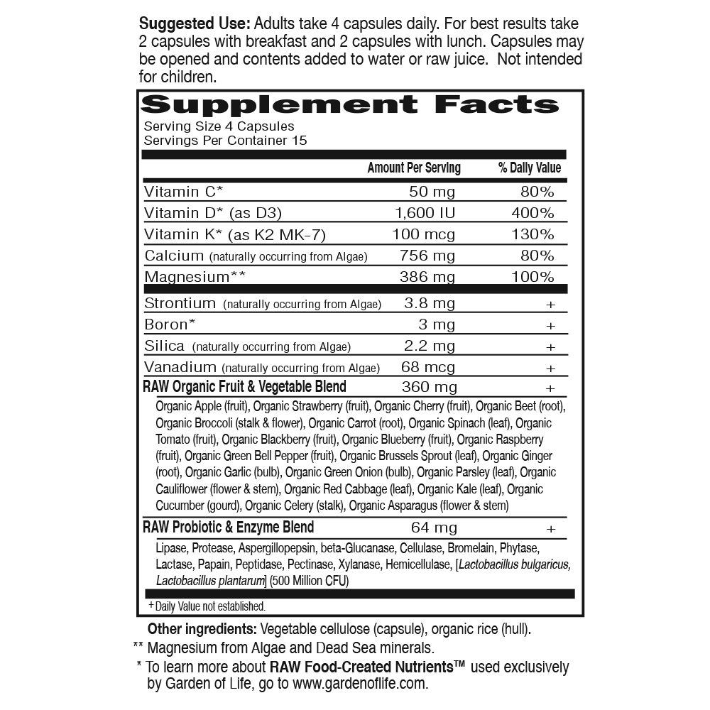 The Vitamin Code® RAW Calcium™ - 60 Capsules