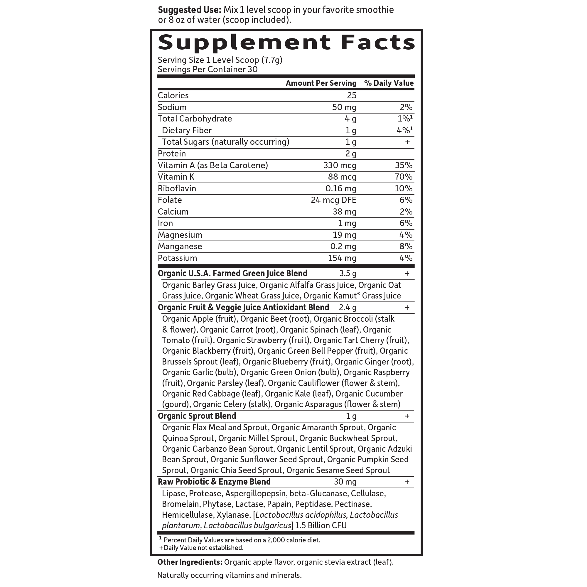 The Raw Organic Perfect Food Green Superfood Powder