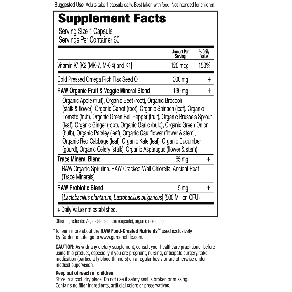 The Vitamin Code® Raw Vitamin K-Complex
