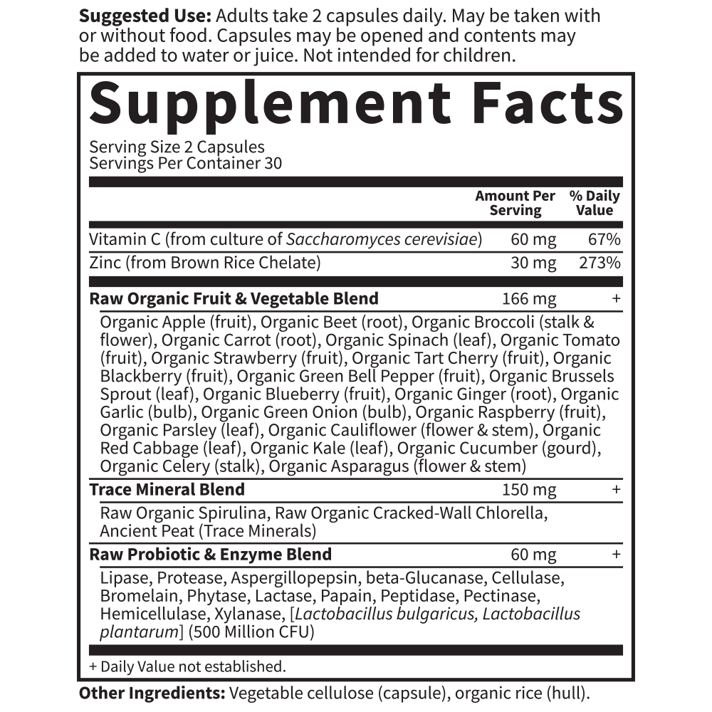 The Vitamin Code Zinc 60 Capsules