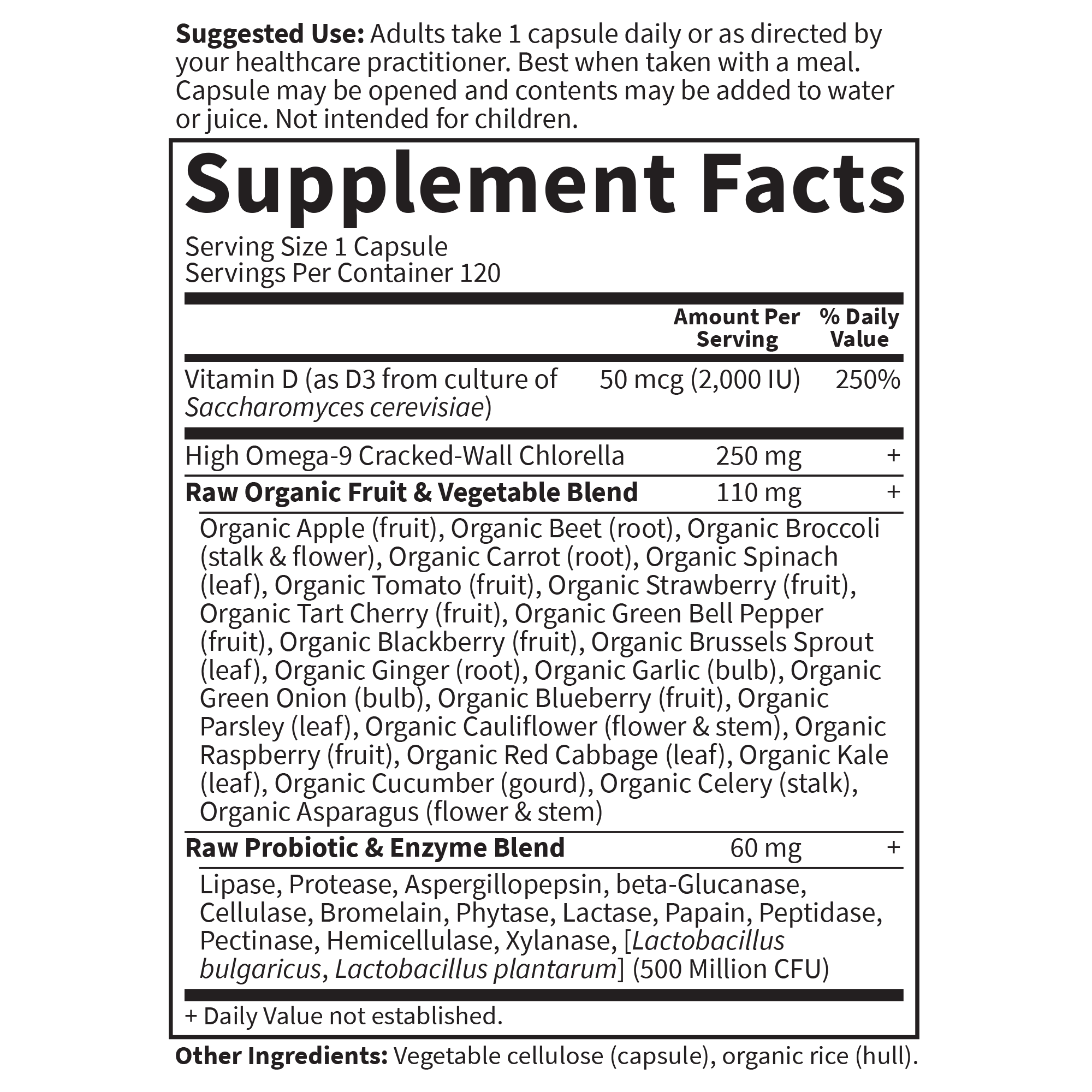 The Vitamin Code Raw D3 120 Capsules