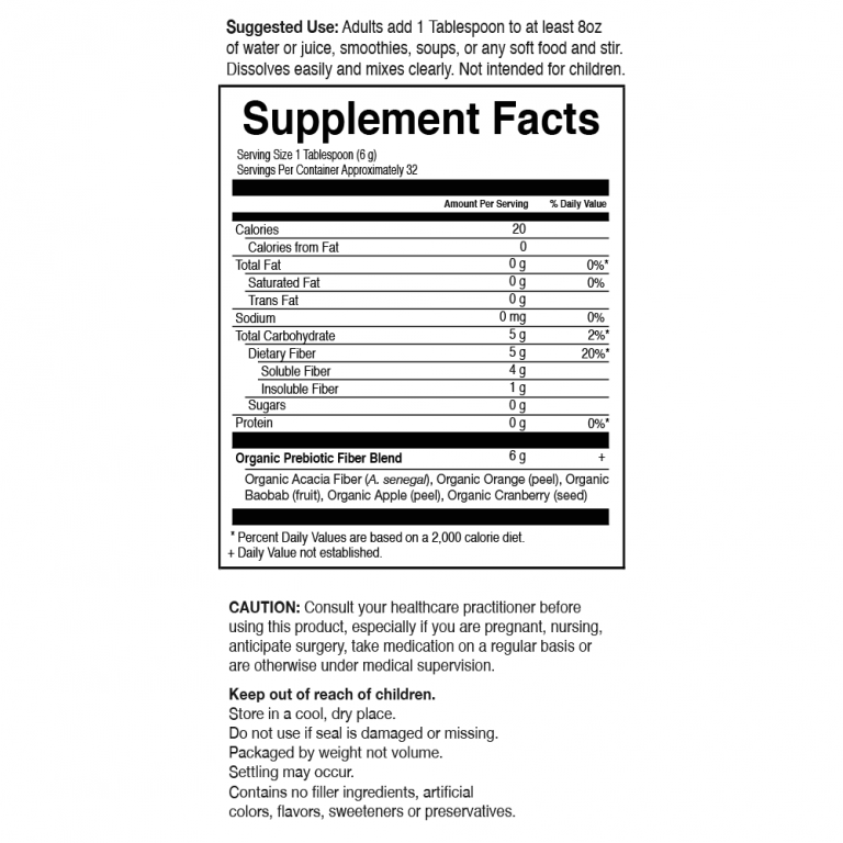 The Dr. Formulated Organic Fiber