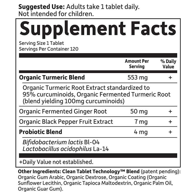 mykind Organics Extra Strength Turmeric Inflammatory Response 120 Vegan Tablets