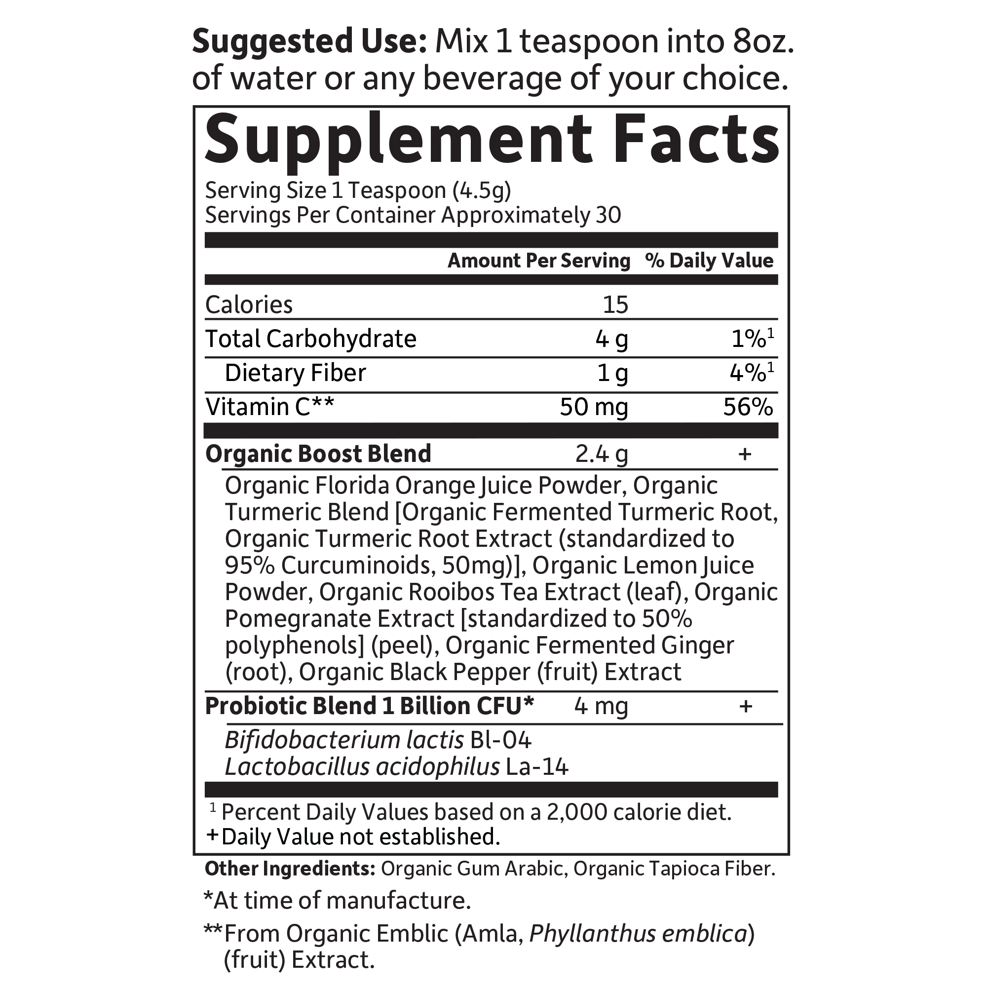 The mykind Organics Turmeric Boost Powder