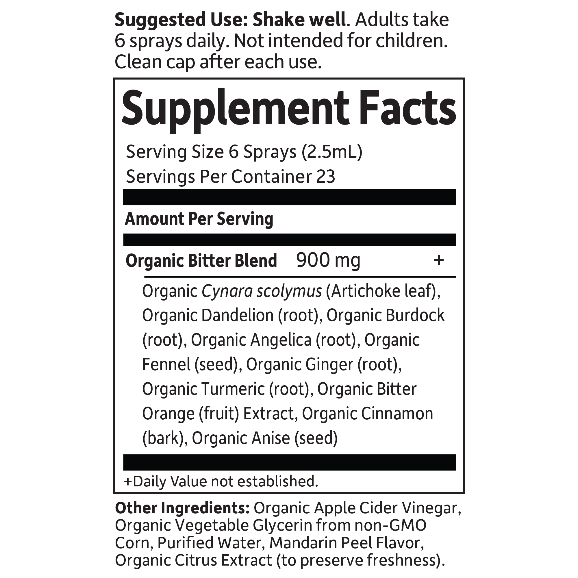 The mykind Organics Liver Bitters Detox Spray