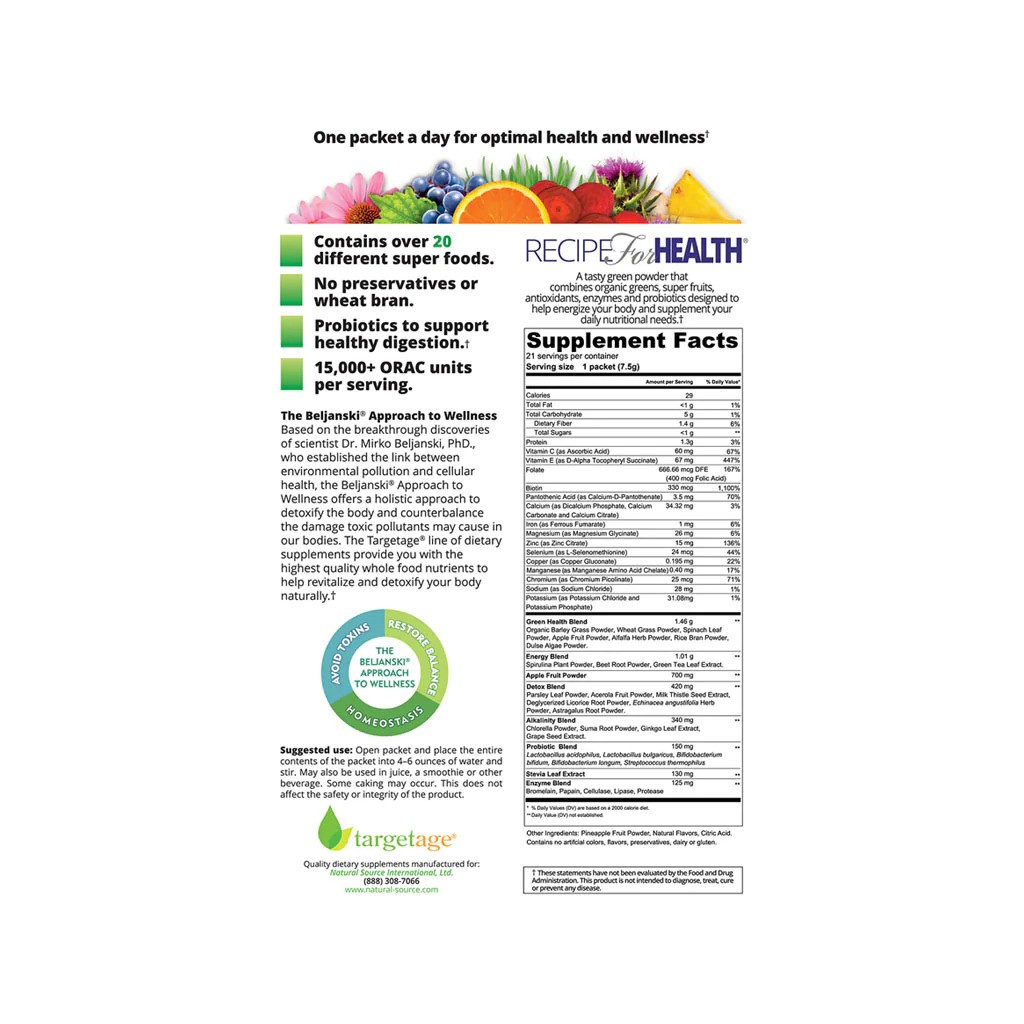 recipe for health